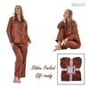 Keanu Ladies Satin Pyjamas - Long Sleeve Top with Long