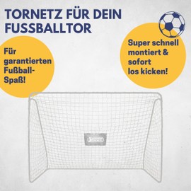 Best Sporting Goal Net for Football Goal I Goal Net with Best Sporting Logo I High Quality Goal Net Suitable for Goals with the Dimensions 180 x 120 x 60 cm I Football Goal Net Grey/White
