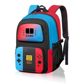 APLAET Game Backpack for Kids Boys, Gaming Backpack for Kids, Large Capacity Video Game Daypack Schoolbag 17"