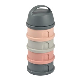 BEABA Formula and Snack Container, Baby Formula Dispenser, Toddler Baby Snack Storage Container, Holds up to 11 Doses of Milk Powder Per Compartment, Made in France, Rose