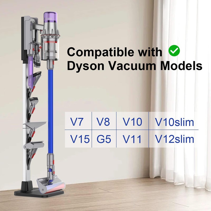 AIKOLZON Vacuum Stand for Dyson, Compatible with V15/V12/V10/V9/V8/V7/V6/G5, Aluminum +