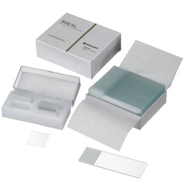 Bresser Microscope Slides 50 Pieces and Borosilicate Glass 3.3 Cover Glasses 22 x 22 mm Pack of 100
