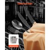 VEVOR 48-Piece Black Silverware Set with Steak Knives, Food-Grade Stainless