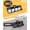 Emergency Dash Strobe Lights White Safety Flashing Warning Hazard Windshield