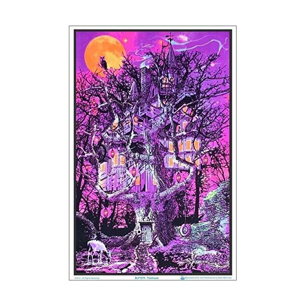 Scorpio Posters Treehouse Laminated Blacklight Poster - 23.5" x 35.5"