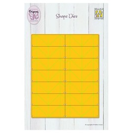 Nellie's Choice Folding Die-3D Origami Pattern Cutting Die-18,7 Card Making Supplies-Metal Dies for Scrapbooking, DIY and Paper Crafts, Yellow, 18,7 x 15,1 cm
