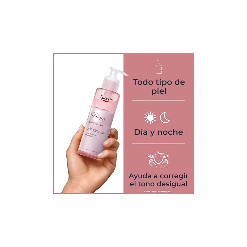 Eucerin Anti Pigment Gel Limpiador Facial 200ml Exfoliante Gentil Manchas