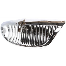 Evan-Fischer Grille For 03-11 Lincoln Town Car Chrome Shell and Insert with emblem provision