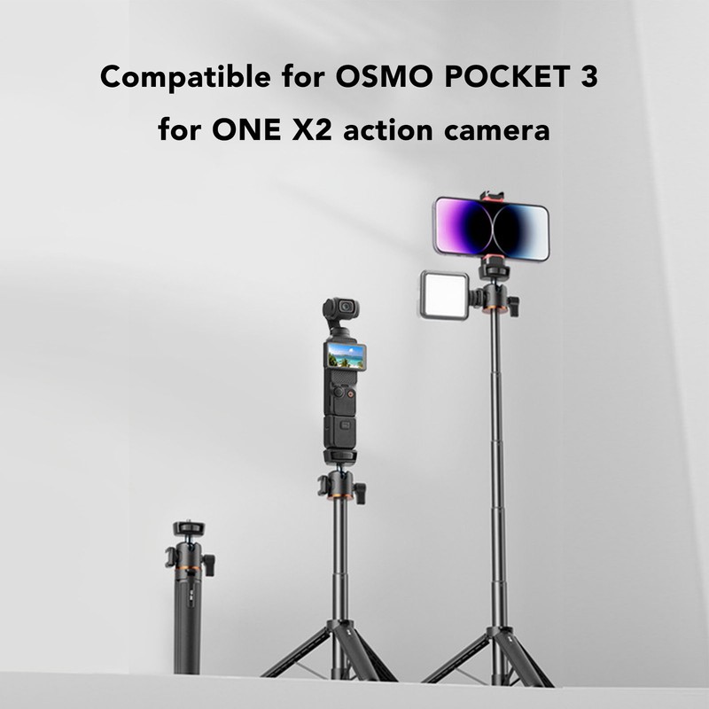 Extendable Selfie Stick Tripod for OSMO POCKET 3 for ONE