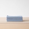 LinenMe Jazz Cotton Linen Napkins, Set of 4, Blue