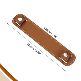 uxcell 1 Pcs 8.98x1.65 Inch Leather Shoulder Strap Pad, Detachable Non-Slip Strap Covers for Tote Bags Backpacks Handbags, Brown