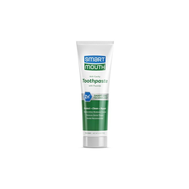 SmartMouth Premium Zinc Ion Toothpaste, Mild Mint 6 oz