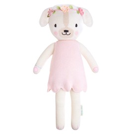 cuddle + kind Charlotte The Dog Regular 20" Hand-Knit Doll – 1 Doll = 10 Meals, Fair Trade, Heirloom Quality, Handcrafted in Peru, 100% Cotton Yarn