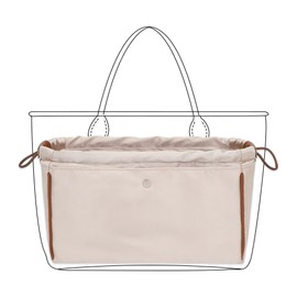 GIVLEFLY，Drawstring，Purse Organizer, Satin material Bag Organizer Insert Purse Organizer For Tote, Handbag,Silk fabric，Portability (Small)