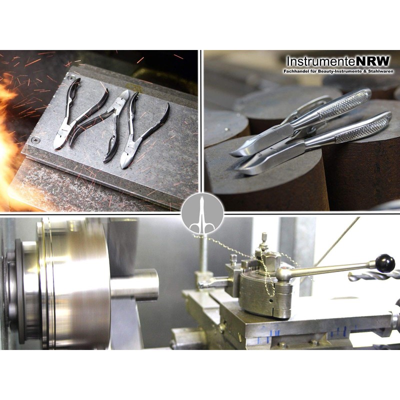 Nail clippers with buffer spring and locking bar 12 cm