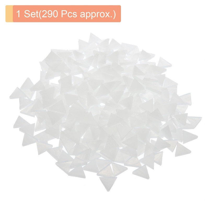 QUARKZMAN 200 g Glass Mosaic Triangle 14 mm White Glass