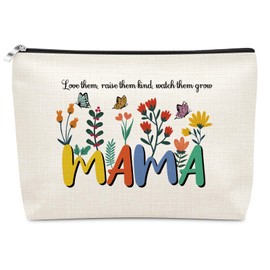 Sazuwu Mom Gift Makeup bag Gifts for Moms from Daughters Unique Thanksgiving Mothers Day Christmas Birthday Gifts for Moms Mama Mommy Women Grandma Wife Her Best Mom Ever Gift Cosmetic Bag New Mother