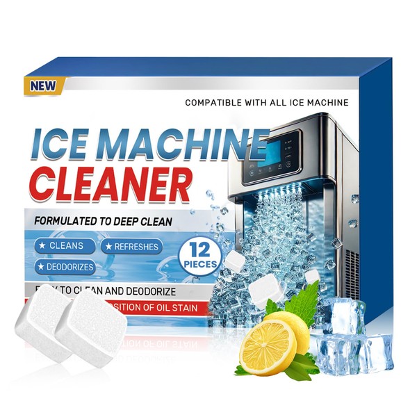 Ice Machine Cleaner Maker Descaler, 12 Ice Maker Cleaner Tablets,