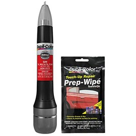Dupli-Color AGM0519 Victory Red Exact-Match Scratch Fix All-in-1 Touch-Up Paint Compatible with GM Vehicles Bundle with Prep Wipe Towelette (2 Items)