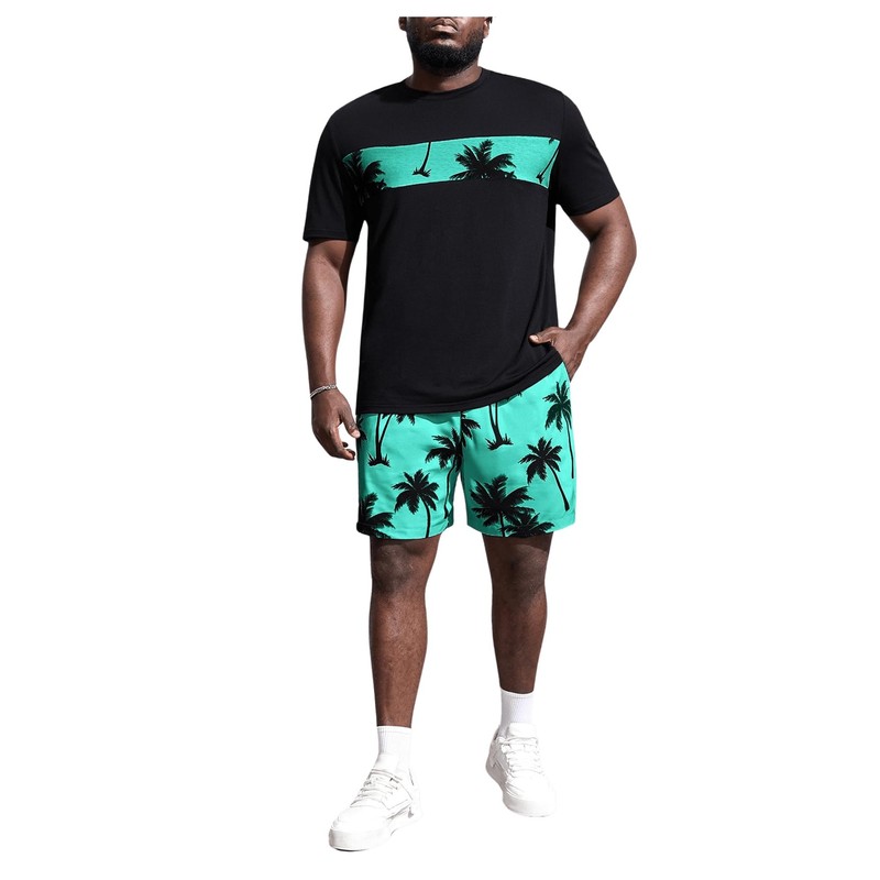 Floerns - Conjunto de 2 piezas bohemio con estampado de