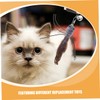 COLLBATH Cat Teaser Attachment 6pcs Cat Feather Replacement Cat Worm