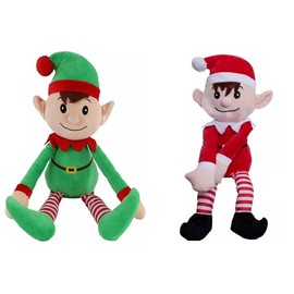 MD MUZ New Green Plush Elf, Cuddly, Cute and Adorable Boy Elf Premium Plush Christmas Teddy Toy Elf
