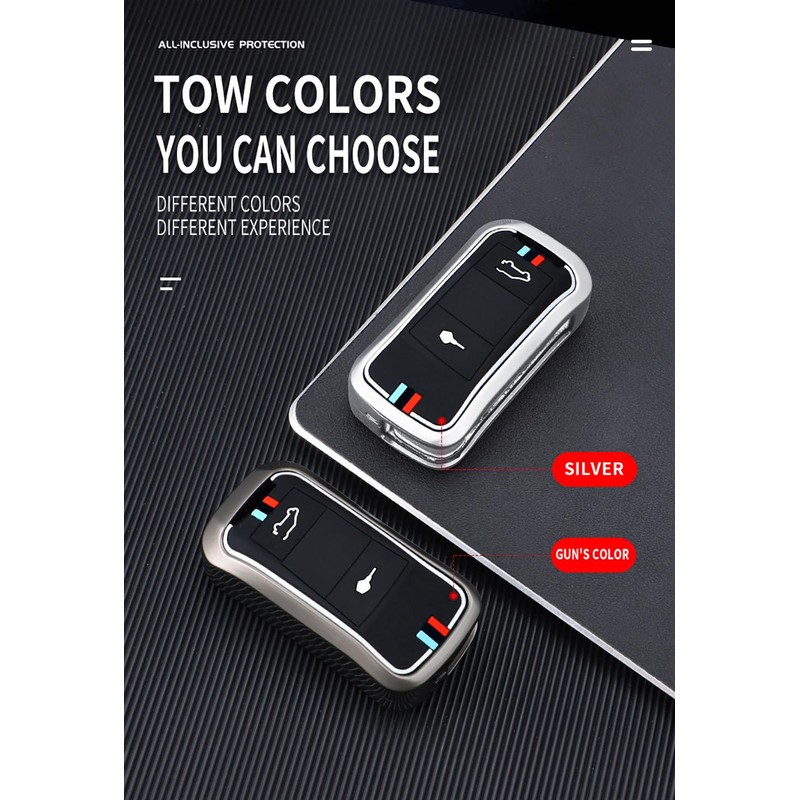 Ysbxitu Metal Car Key Case Protective Cover Fits for Cayenne