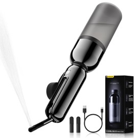 ESSAGER Portable Bidet for Travel, Foldable & Rechargeable Handheld Sprayer–Waterproof with 2 Pressure Modes, 350ml Expandable Bottle for Women, Men, Baby, Postpartum & Personal Hygiene(Black)