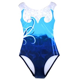 United All Around Royal Ombre Mermaid Tank Gymnastics Leotard for Girls, Size Child