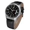 VIGOROSO Men's Sport Day Date Black Leather Automatic Self Winding