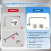 All Metal Shower Head, 8" High Pressure Rainfall/Handheld Shower Combo