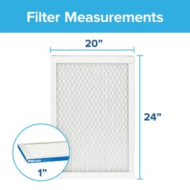 Filtrete 20x24x1 Air Filter, MPR 1900, MERV 13, Healthy Living Ultimate Allergen 3-Month Pleated 1-Inch Air Filters, 2 Filters