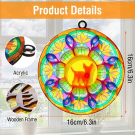 Rotating Wooden Dog Picture Frame Set for Pet Memorial - 4x6, Double-Sided Display, Horizontal