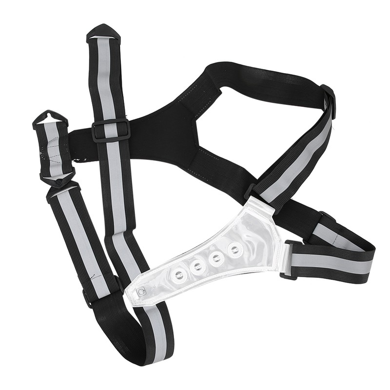 Elastic LED Adjustable Visibility Reflective Vest Gear Stripes for Outdoor