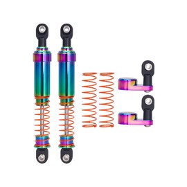 2Pcs Aluminum Big Bore Shocks Oil Damper with Offset Shock Cap for 1/10 RC Crawler LCG Cheater Rigs SCX10 TRX4 Capra VS4-10 (95mm)