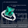 Gem Stone King 5.80 Cttw Emerald Cut Green Nano Emerald