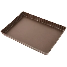 Staedter Rectangle Shape Tarte Mould with Loose Bottom, Silver