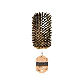 Wave Brush Premium Soft Bristle Wavy Natural Wood Wooden Hairbrush 100% Boar (Square)