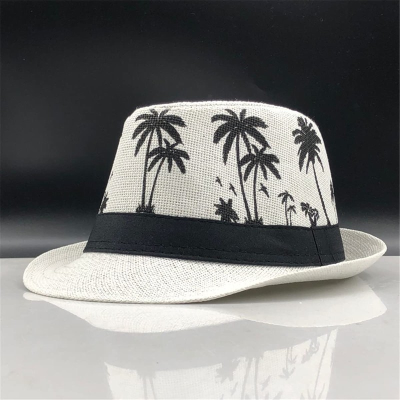 ECYC Ltd Unisex Panama Straw Hats Short Brim Fedora Straw