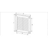 White Air Vent Grille Ventilation Cover with Inset Grid (Fly