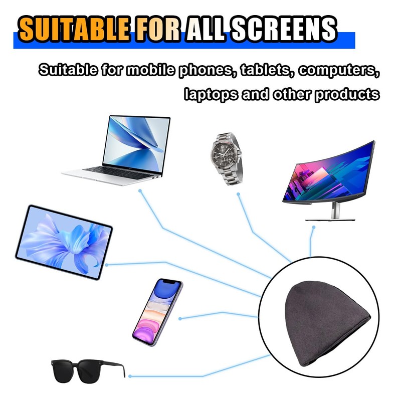 Triangle Car Touch Screen Cleaner Cloth, Microfiber Cleaning Pad Car