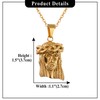OIDEA Stainless Steel Vintage Jesus Pendant Necklace Gold Tone,22 Inch