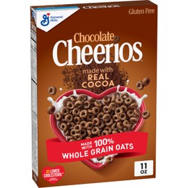 Chocolate Cheerios, Heart Healthy Gluten Free Breakfast Cereal, Made with Whole Grain Oats, 11 oz