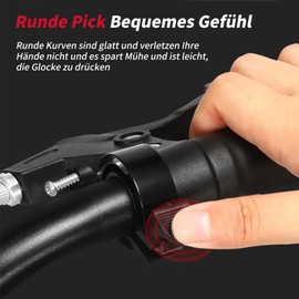 SHYSBV Bicycle Bell Pack of 2 - Loud & Compact - Mini Bell Bicycle for Mountain Bike, Road Bike, E-Bike, Children's Bicycle & Scooter Black Aluminium Alloy