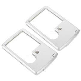 OSALADI 2pcs Reading Magnifier Sheets with Light Portable Pocket Magnifier for Seniors and Adults for Reading Books Observing and Measuring and Practical Design