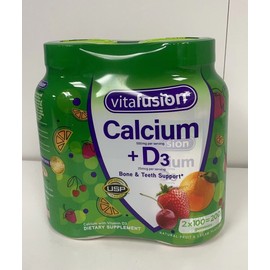 Vitafusion Calcium With Vitamin D3 Dietary Supplement  2x100 Gummies