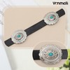 VONMELLI Western Belts for Womens Cowgirl Turquoise Country Belts Concho