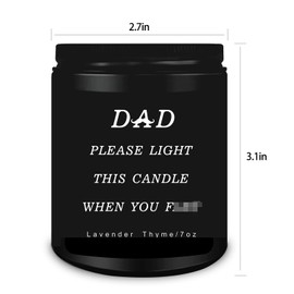 Gifts for Dad,Dad Gifts, Father's Day Birthday Gifts for Dad Step Dad Father in Law Him - Scented Candle(7oz) Gifts for Men