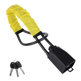 Steering Wheel Lock with 3 Keys,Seat Belt Lock High Visibility Car Lock Cut Resistance Anti-Theft Device Universal Steering Wheel to Seat Belt Lock for Cars SUV Van Golf Cart Truck