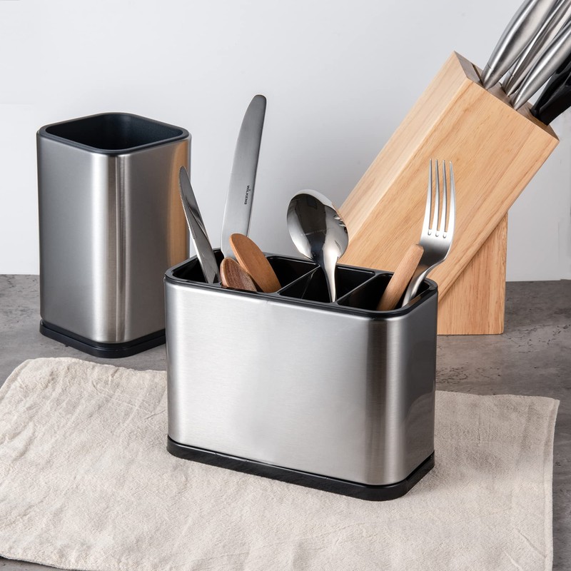 IMEEA Chopstick Stand, Cutlery Holder, Cutlery Holder, Square Shape, Stainless